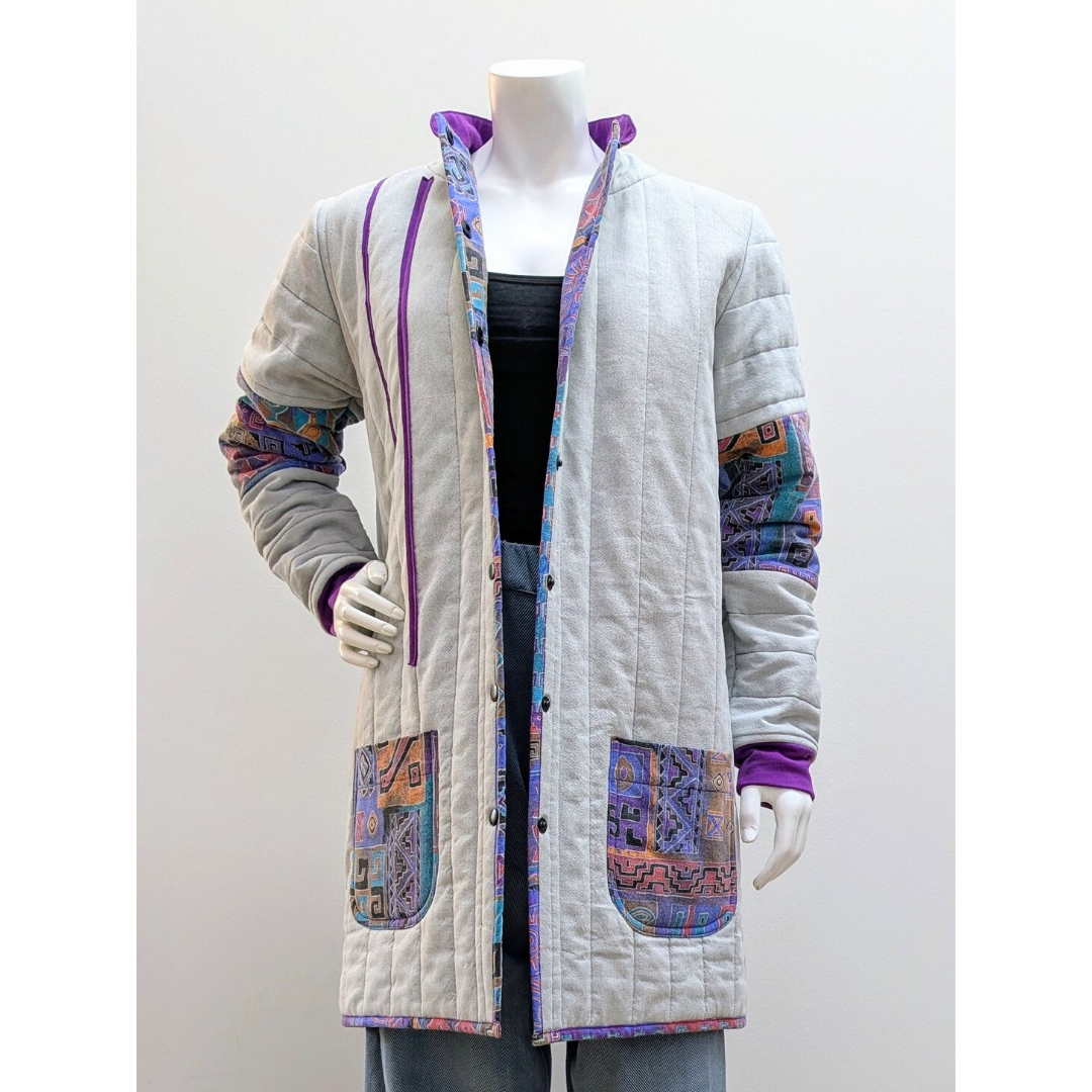 Steppmantel Ethno Streifen | Onesize